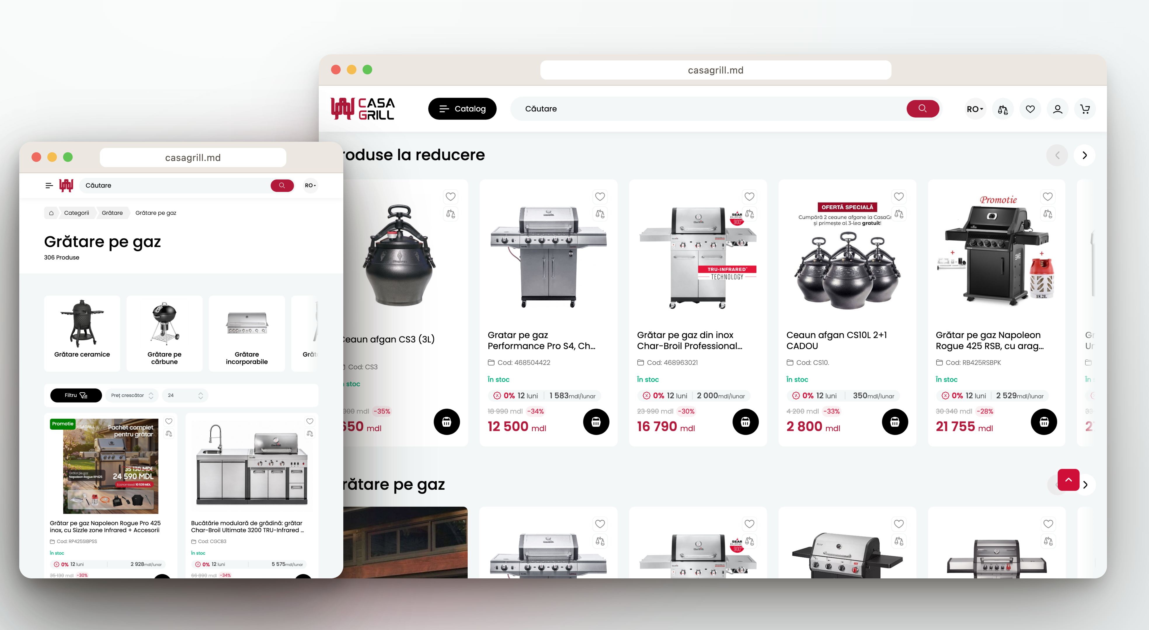Product discovery — deals, new arrivals and categories, one click from the homepage.