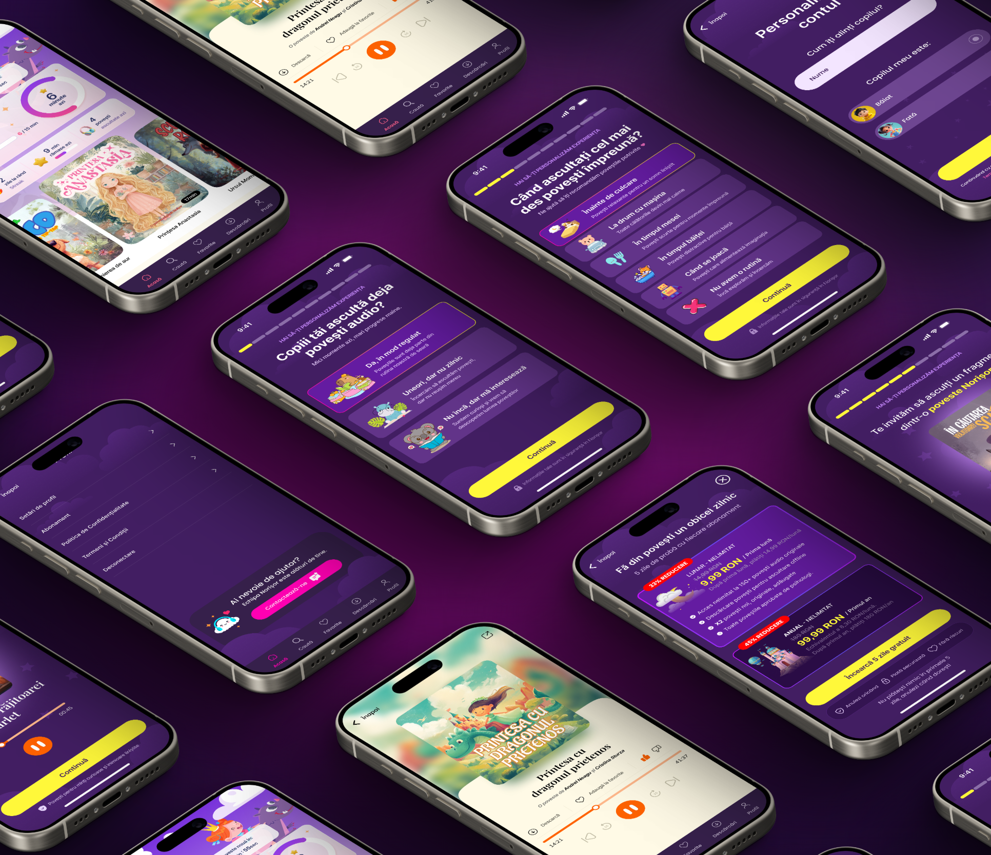 Player: voiced stories with music, ready for bedtime.