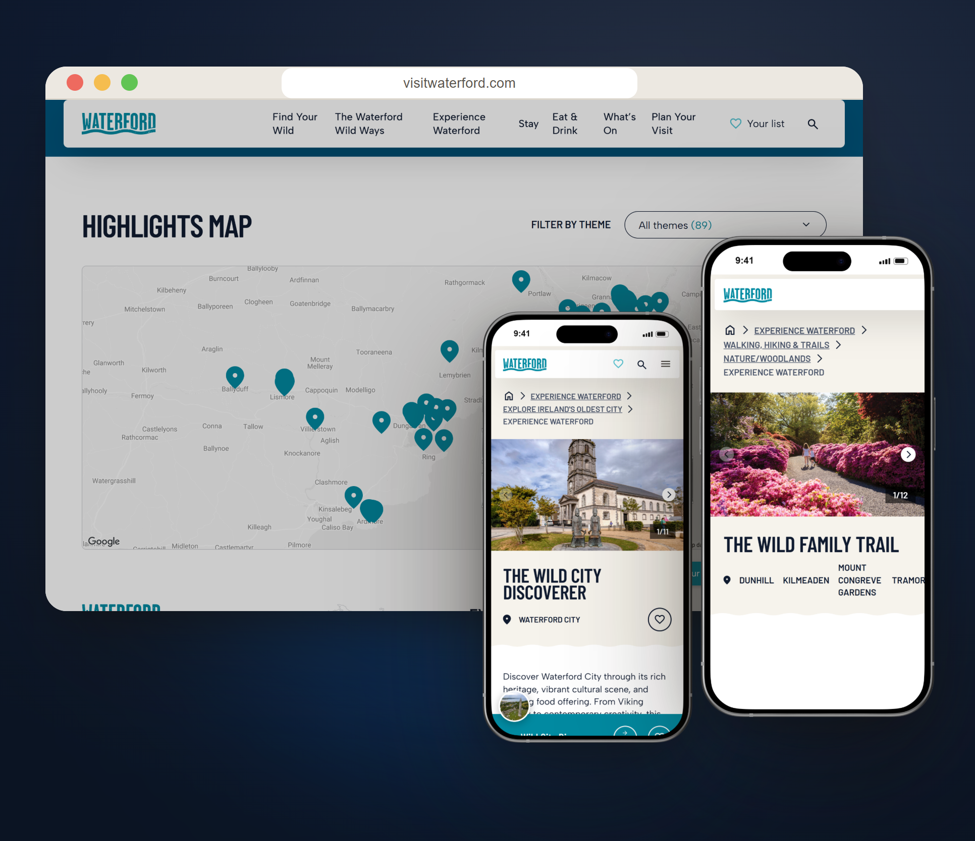 The highlights map and ready-made itineraries, built for planning on the go.