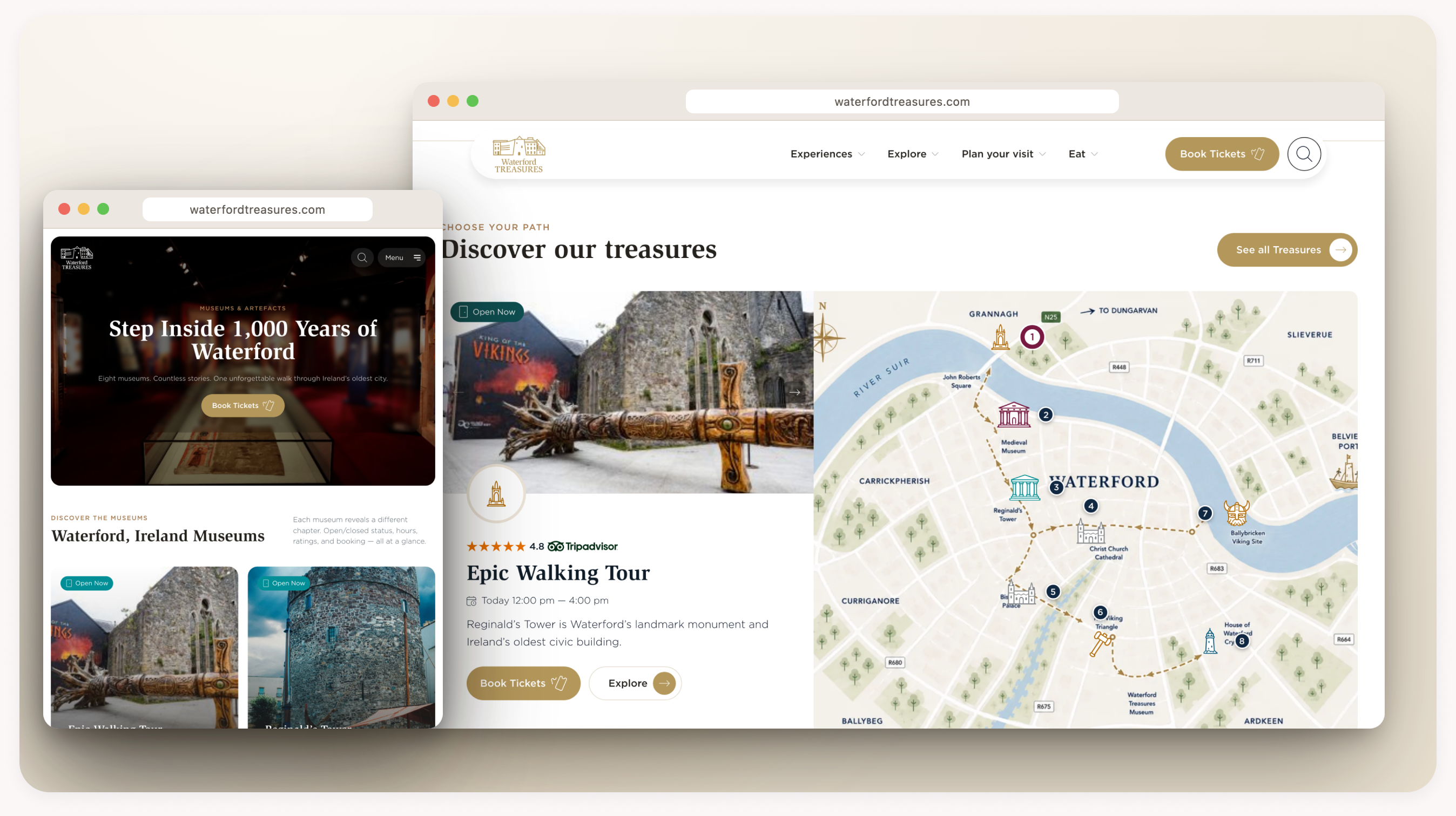 Attraction discovery — every museum and site on one interactive map.