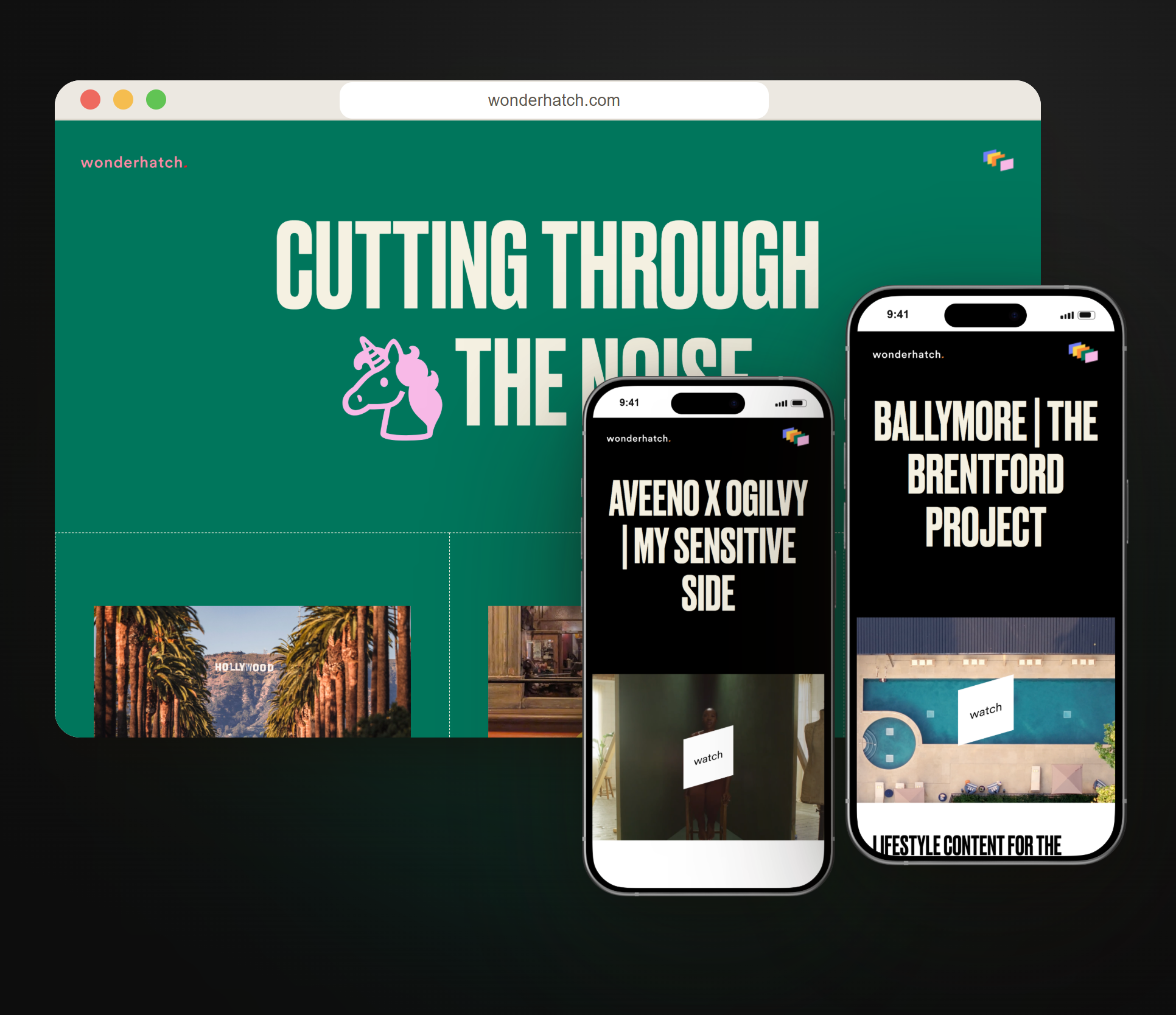 Cutting through the noise — news and project pages.